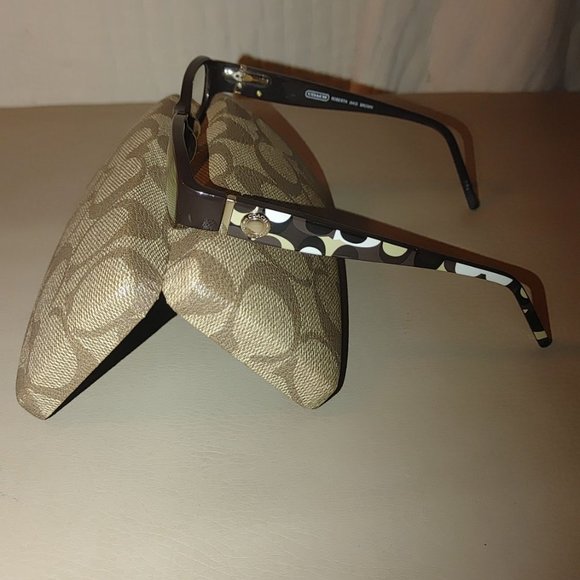 Coach Womens Designer Eyeglasses Roberta 643 Brown with Case Fashion Frames - Picture 4 of 10